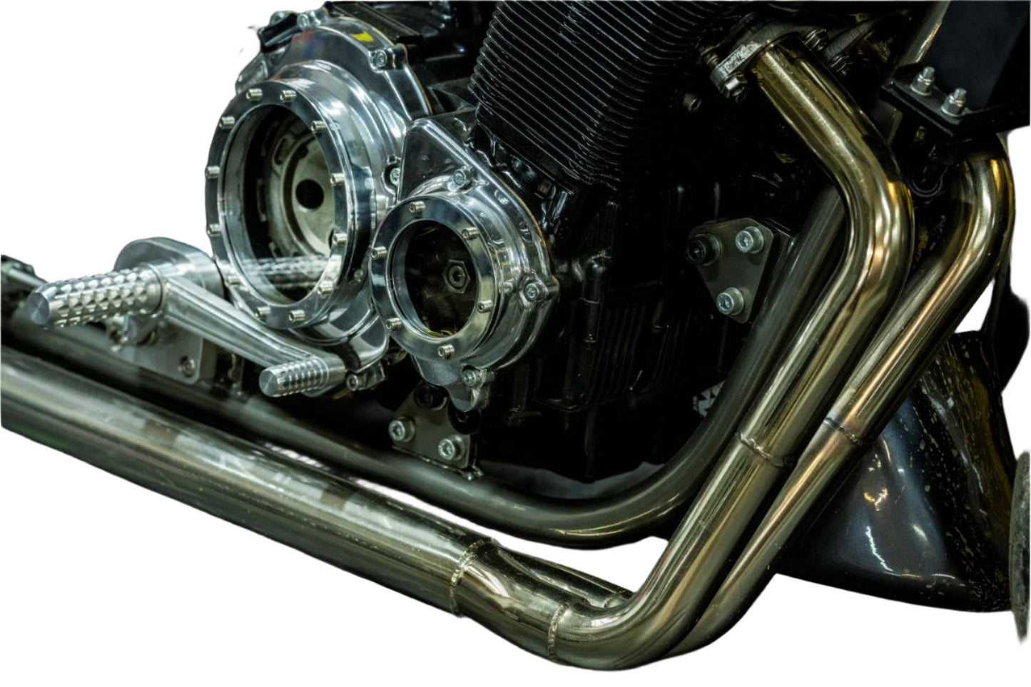 Oil cooled Suzuki Bandit polished clutch & ignition covers