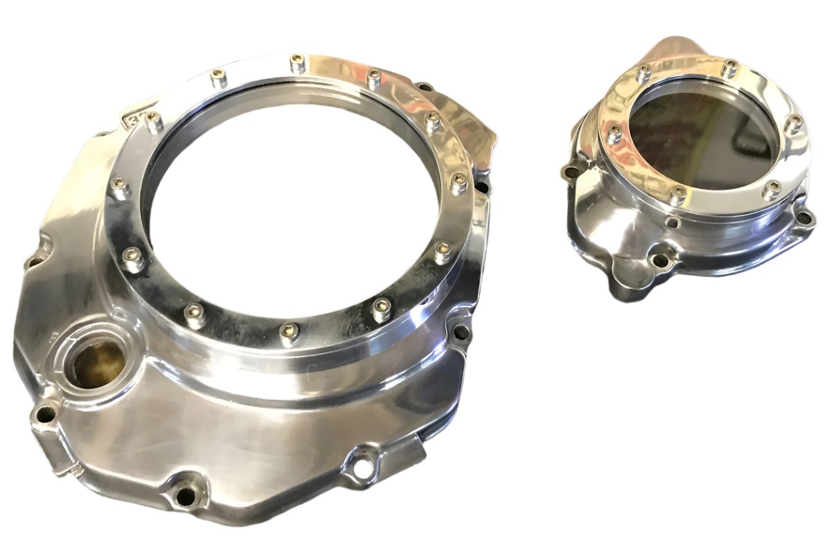 Oil cooled Suzuki Bandit polished clutch & ignition covers