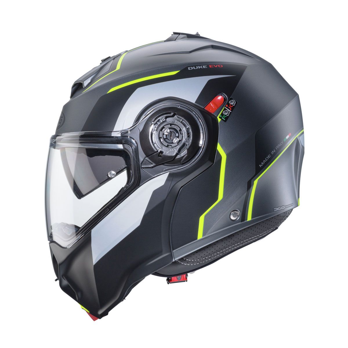 Caberg Duke Evo Move Matt Gun Metal/Black/Yellow Helmet