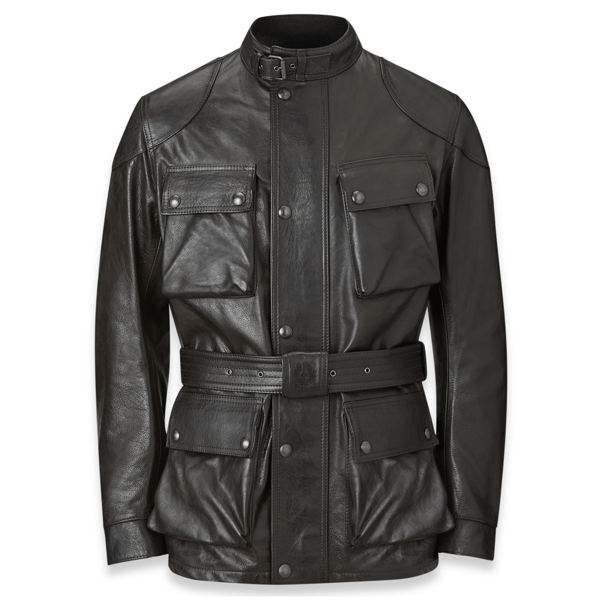 Belstaff Trialmaster Pro Hand Waxed Leather Jacket - Antique Black