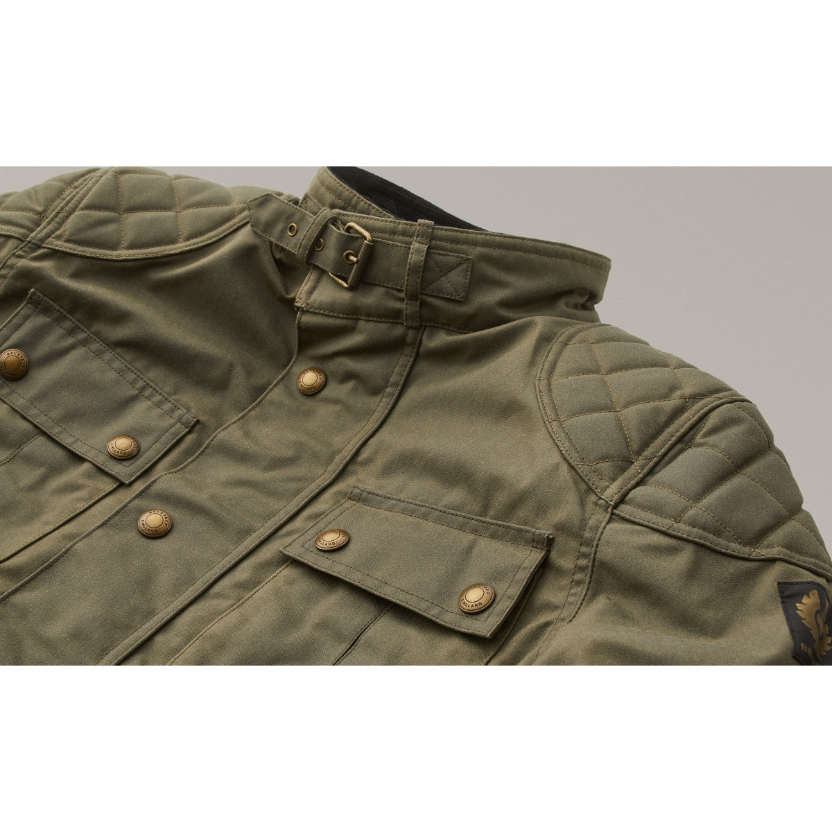 Belstaff Brooklands Waxed Cotton Jacket - Olive Green