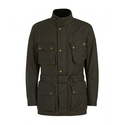 Belstaff Trialmaster Waxed Cotton Jacket - Olive Green