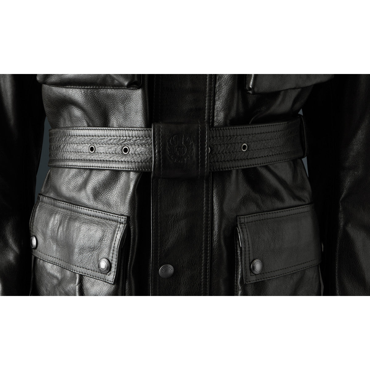 Belstaff Trialmaster Pro Hand Waxed Leather Jacket - Antique Black