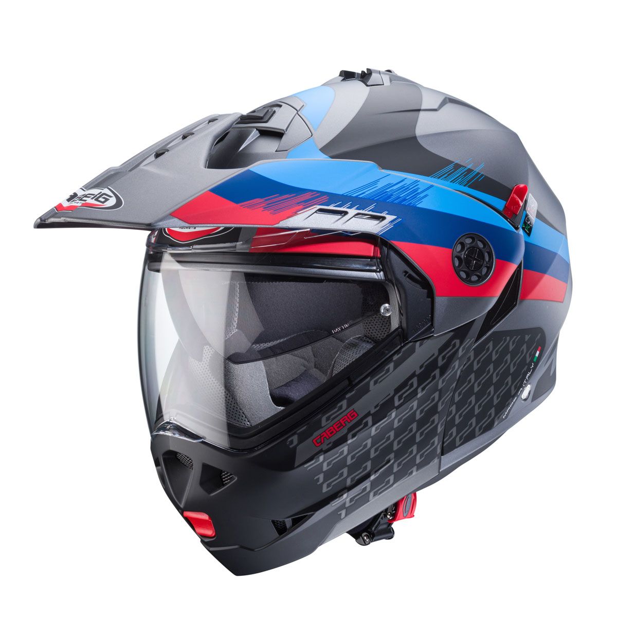 Caberg Tourmax X Sarabe Matt Gun Metal/Black/Blue/Red Helmet