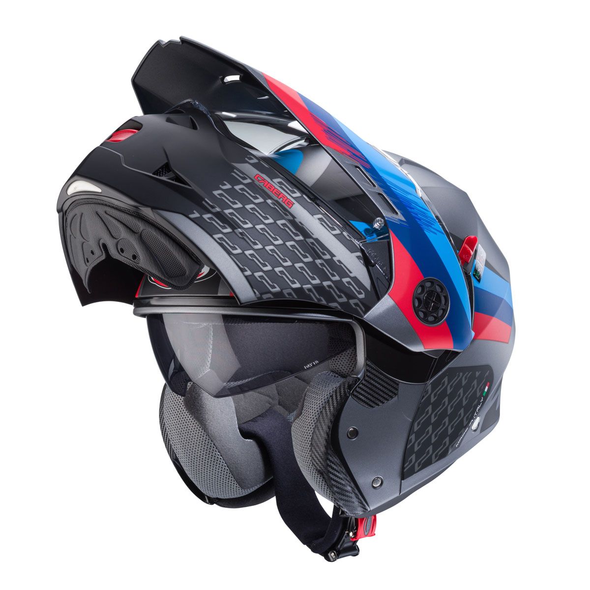 Caberg Tourmax X Sarabe Matt Gun Metal/Black/Blue/Red Helmet