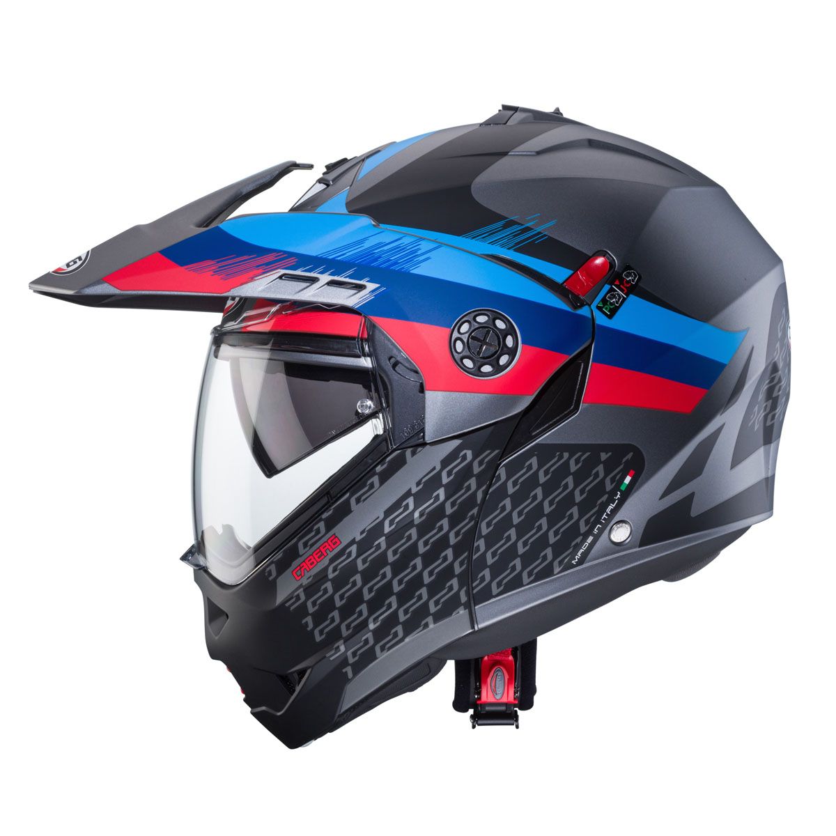 Caberg Tourmax X Sarabe Matt Gun Metal/Black/Blue/Red Helmet