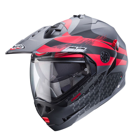 Caberg Tourmax X Sarabe Matt Gun Metal/Black/Red Helmet