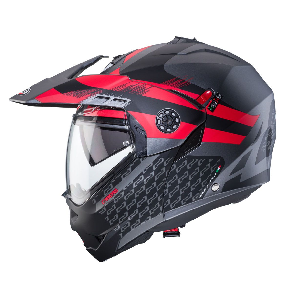 Caberg Tourmax X Sarabe Matt Gun Metal/Black/Red Helmet